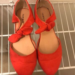 Torrid red bow flats